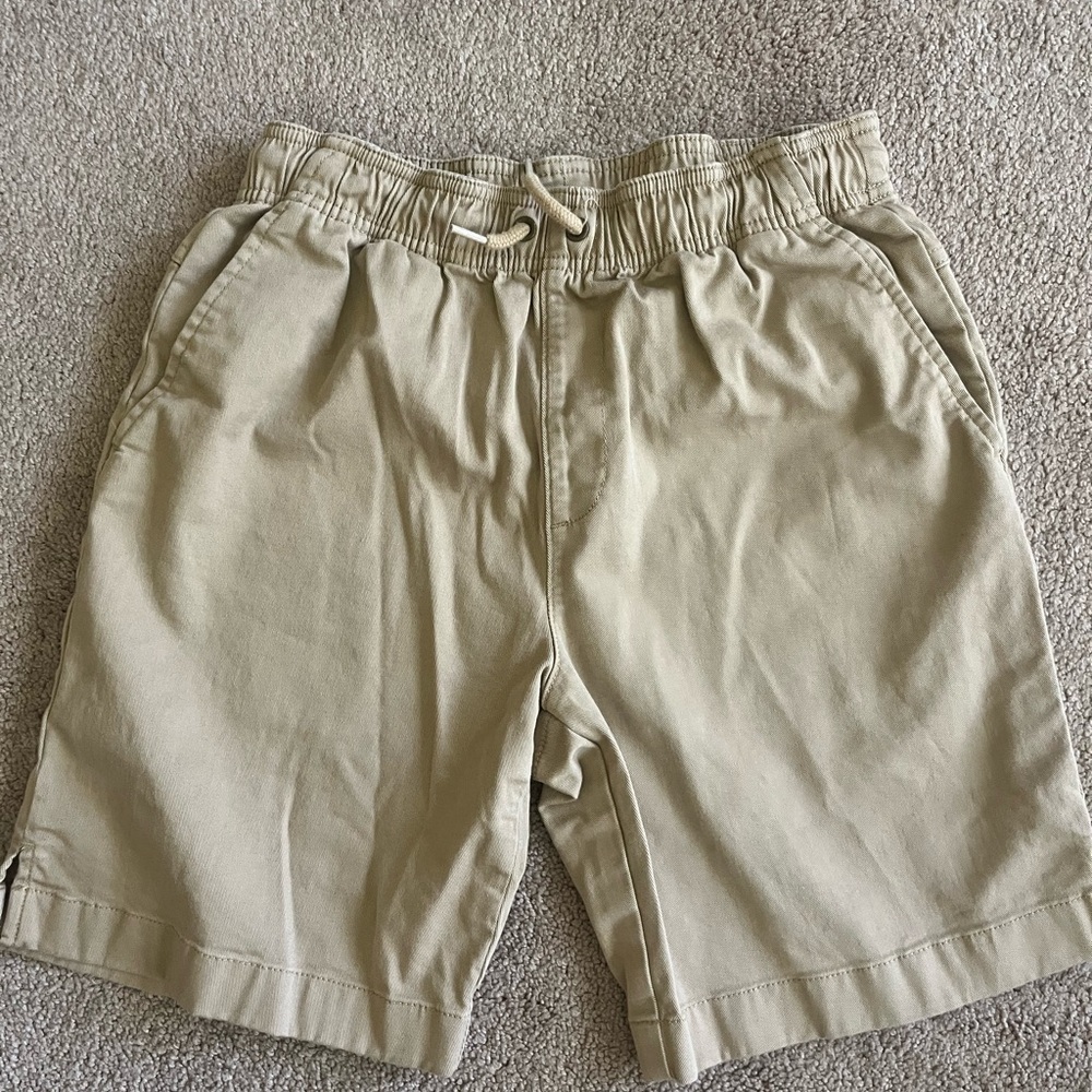 Crewcuts Boys' Khaki Flat Front Drawstring Shorts